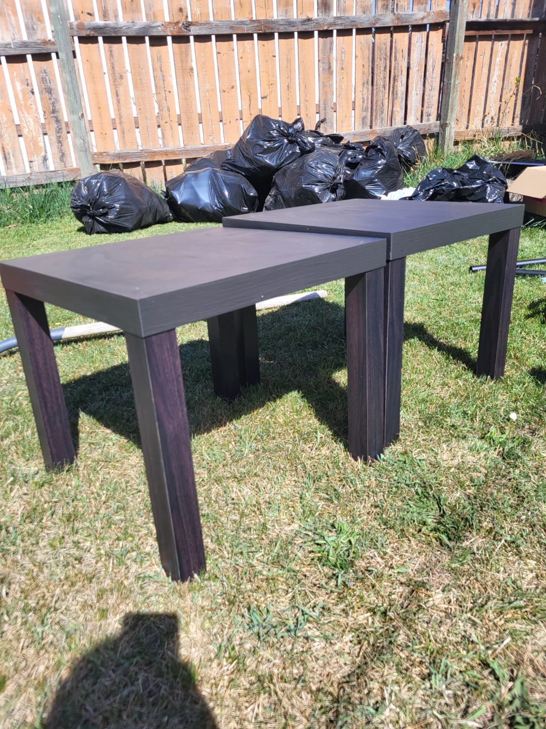 Dark Brown Accent Table Set