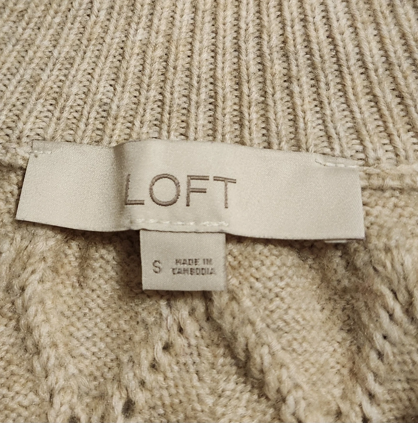 LOFT Women's Fair Isle Quarter Zip Sweater Size S - photo 2