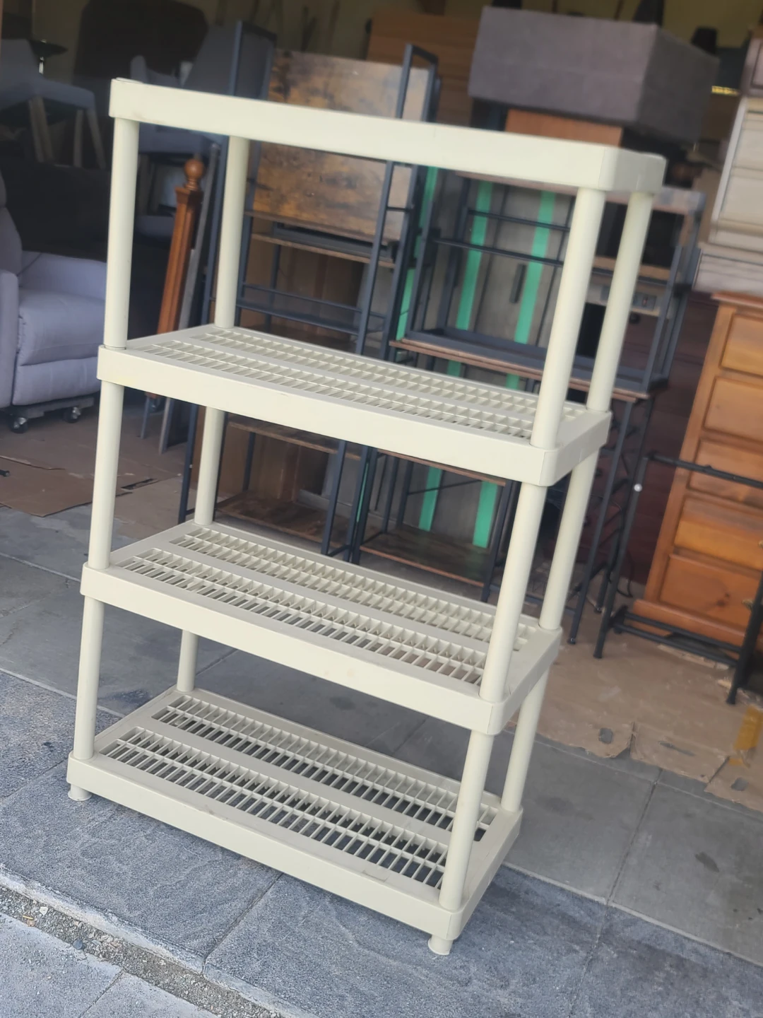 4-Tier Plastic Shelving Unit - photo 2