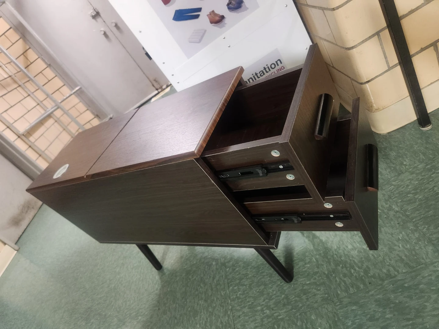 Wooden Storage Chest with Drawers TV stand - photo 3