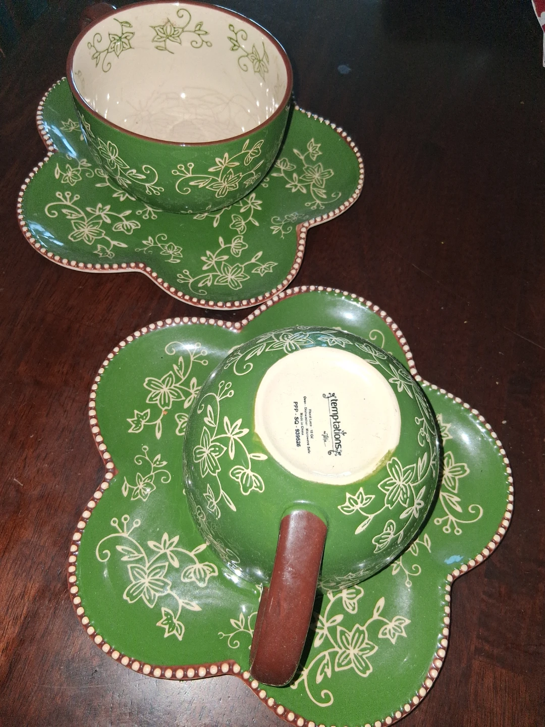 Temp-tations Set of 2 Floral Mugs