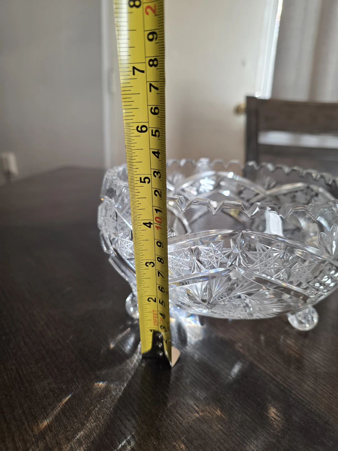 vintage brilliant cut crystal footed bowl - photo 5