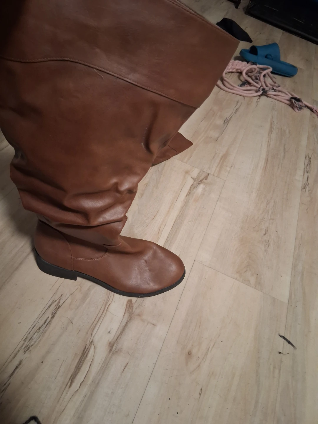 American Eagle Brown Faux Leather Knee-High Boots Size 7 - photo 2