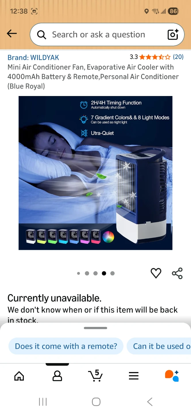 WILDYAK Mini Air Conditioner Fan - photo 3