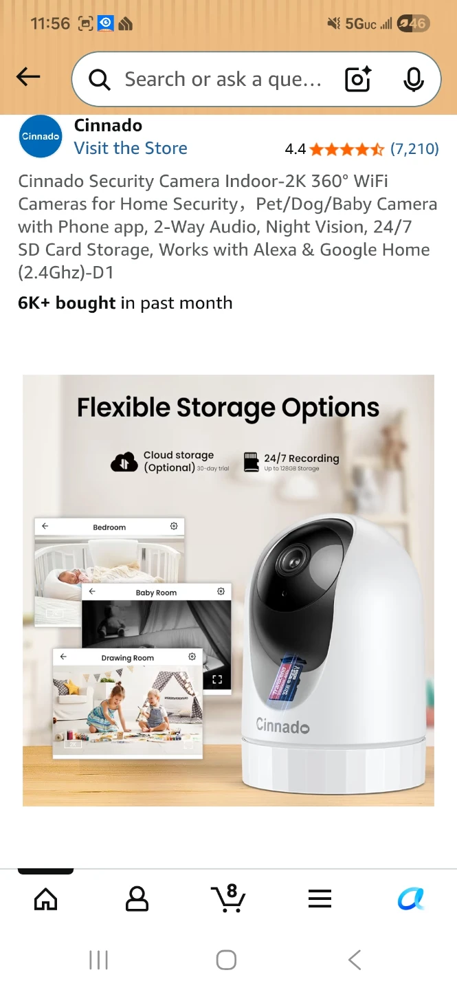 Cinnado Indoor Security Camera 2K WiFi - photo 4