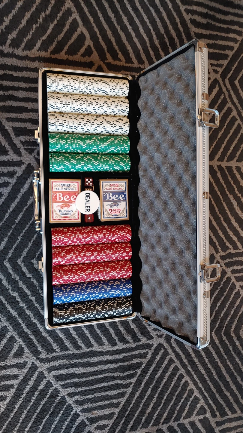 Poker Chip Set with Case and Cards