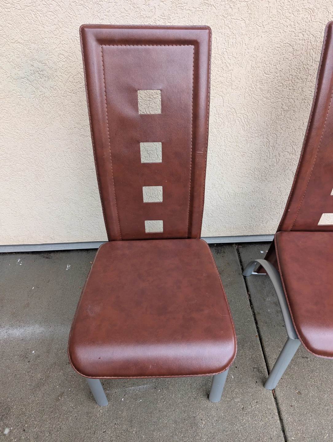 Modern Faux Leather Dining Chairs Set of 2 - photo 2