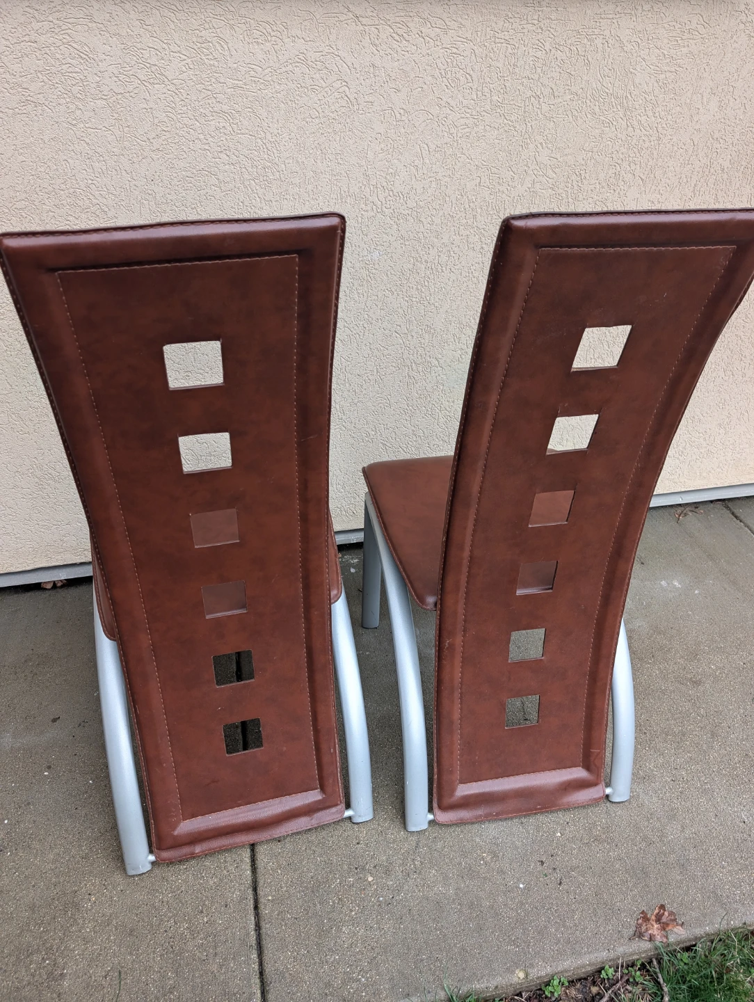 Modern Faux Leather Dining Chairs Set of 2 - photo 3