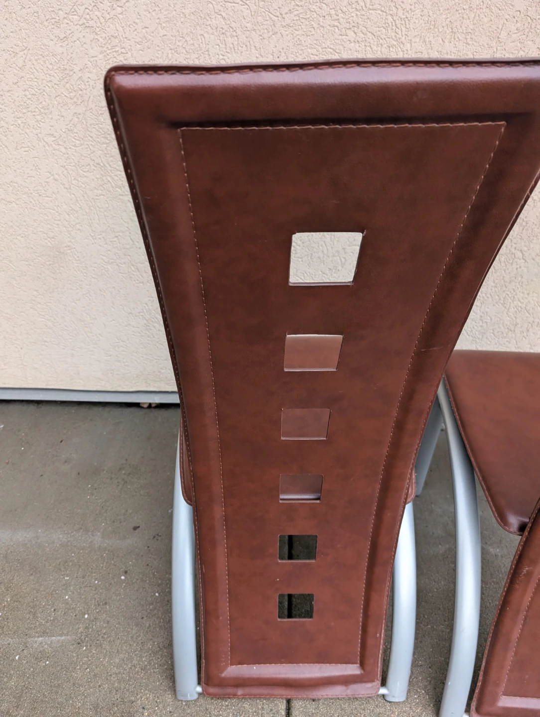 Modern Faux Leather Dining Chairs Set of 2 - photo 4