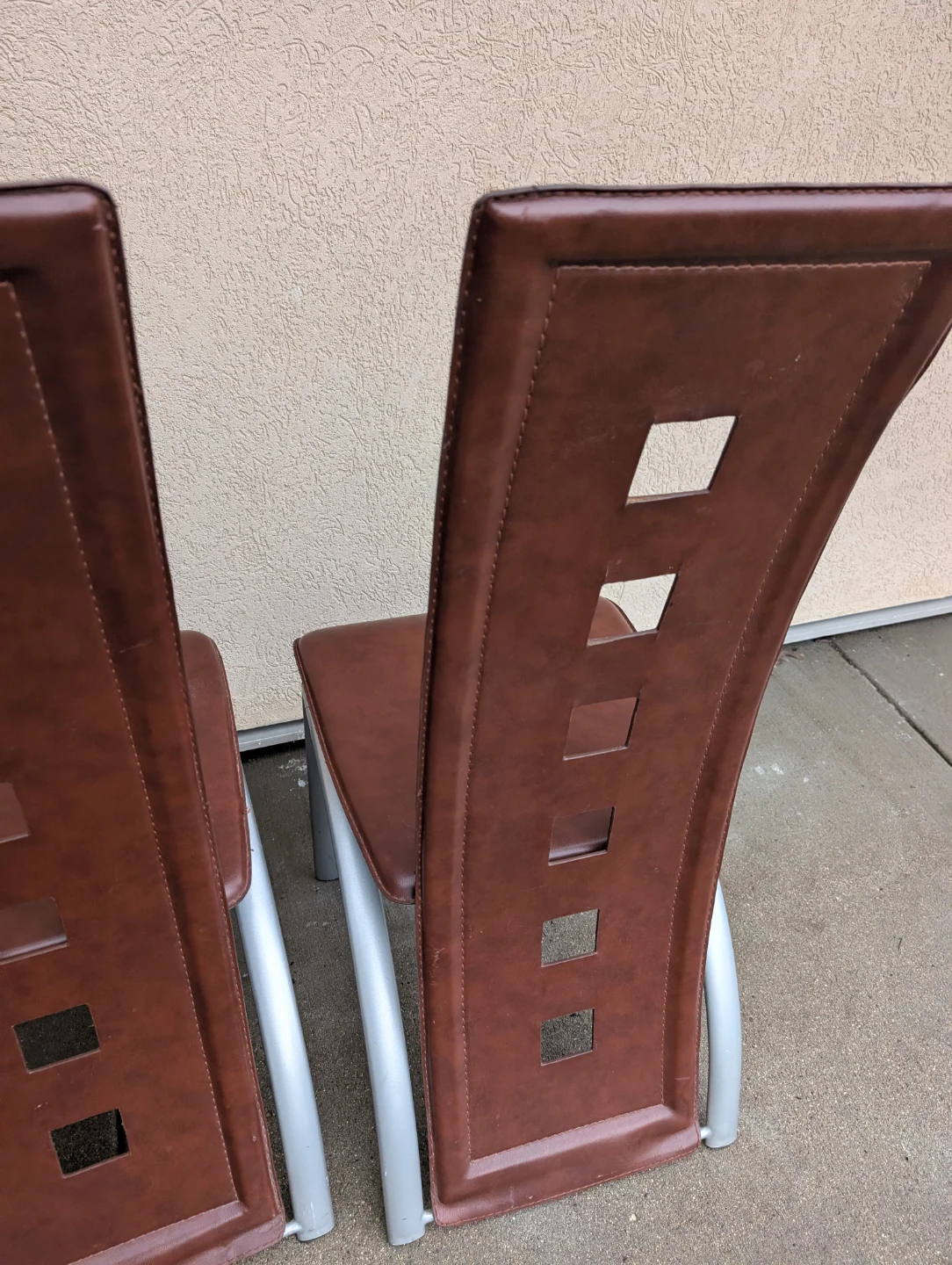 Modern Faux Leather Dining Chairs Set of 2 - photo 5