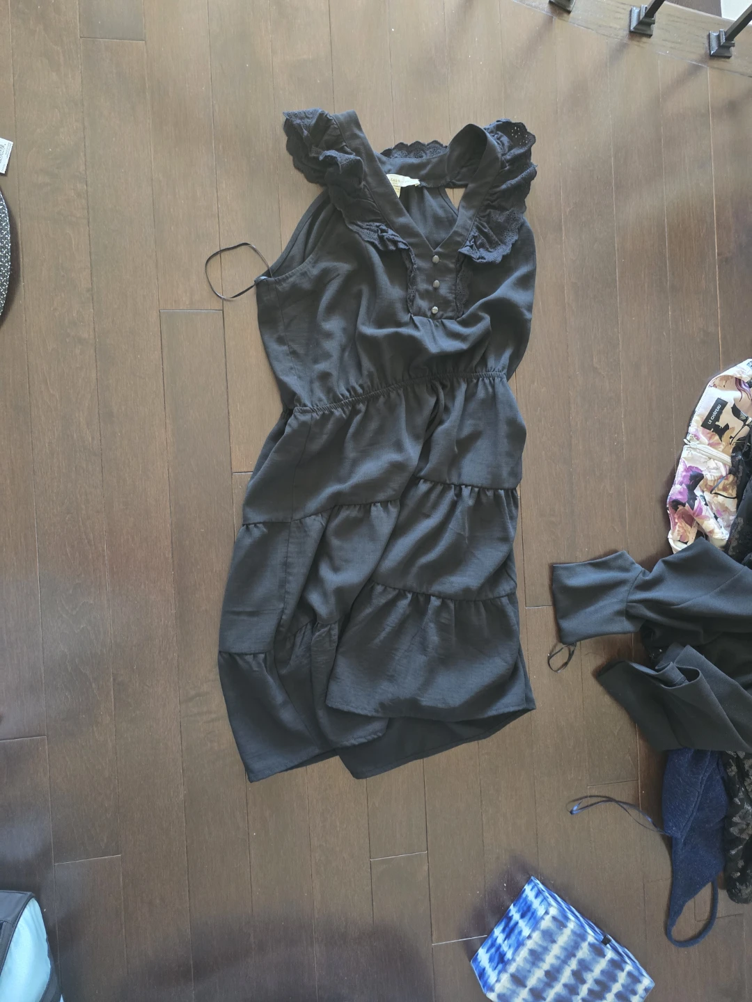 Black Tiered Ruffle Dress