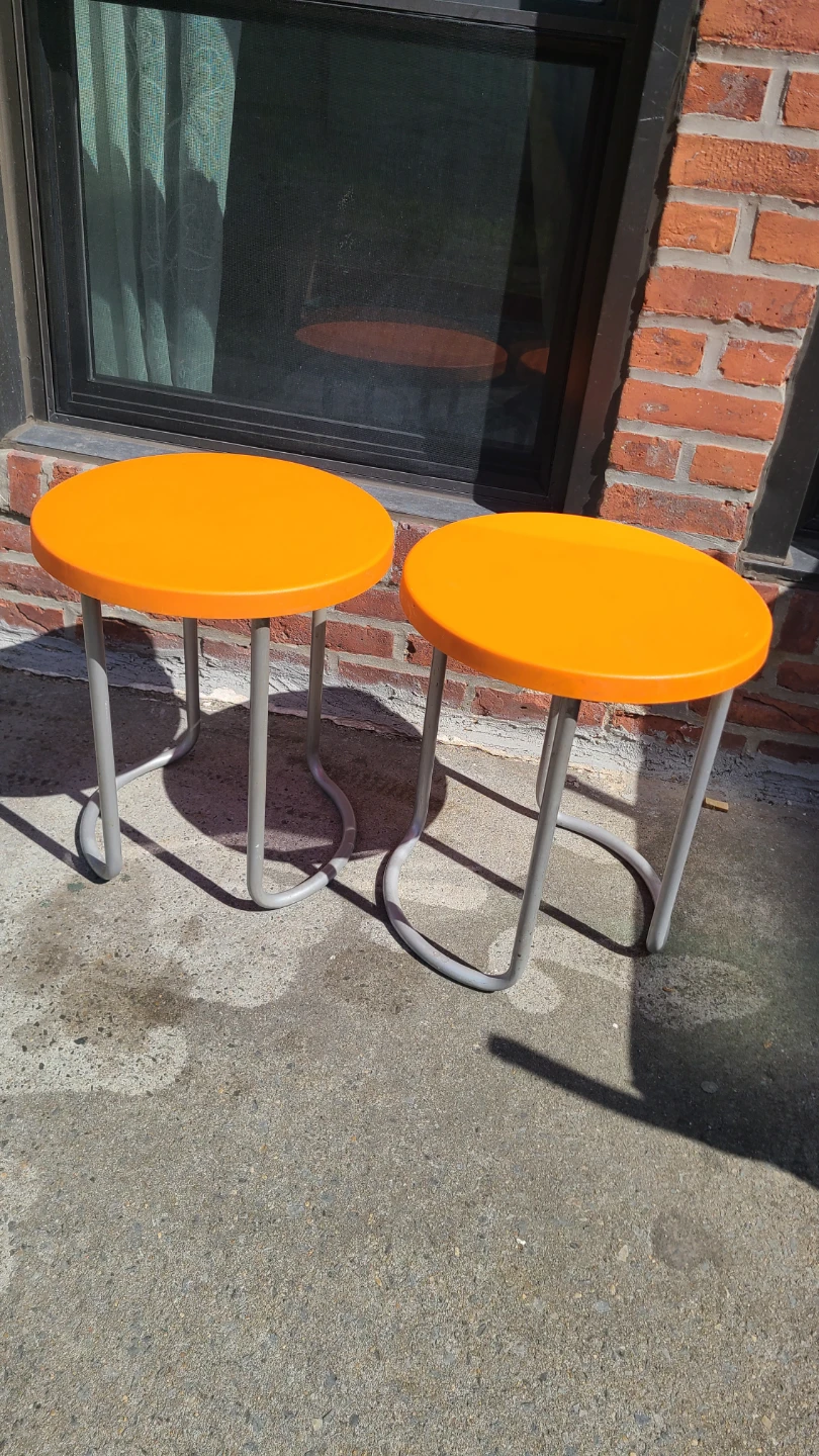 Orange Stool Side Table - photo 2