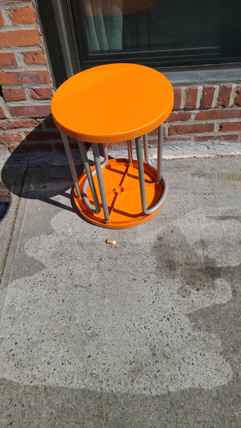 Orange Stool Side Table - photo 3