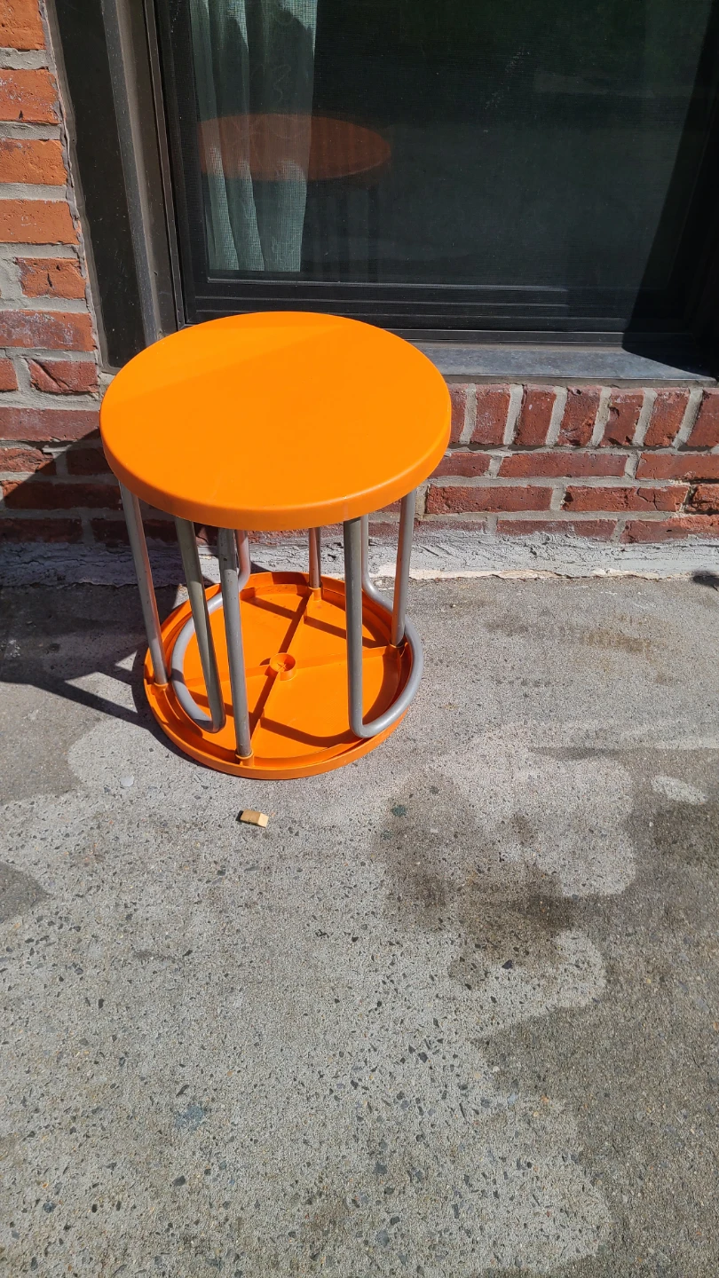 Orange Stool Side Table - photo 4