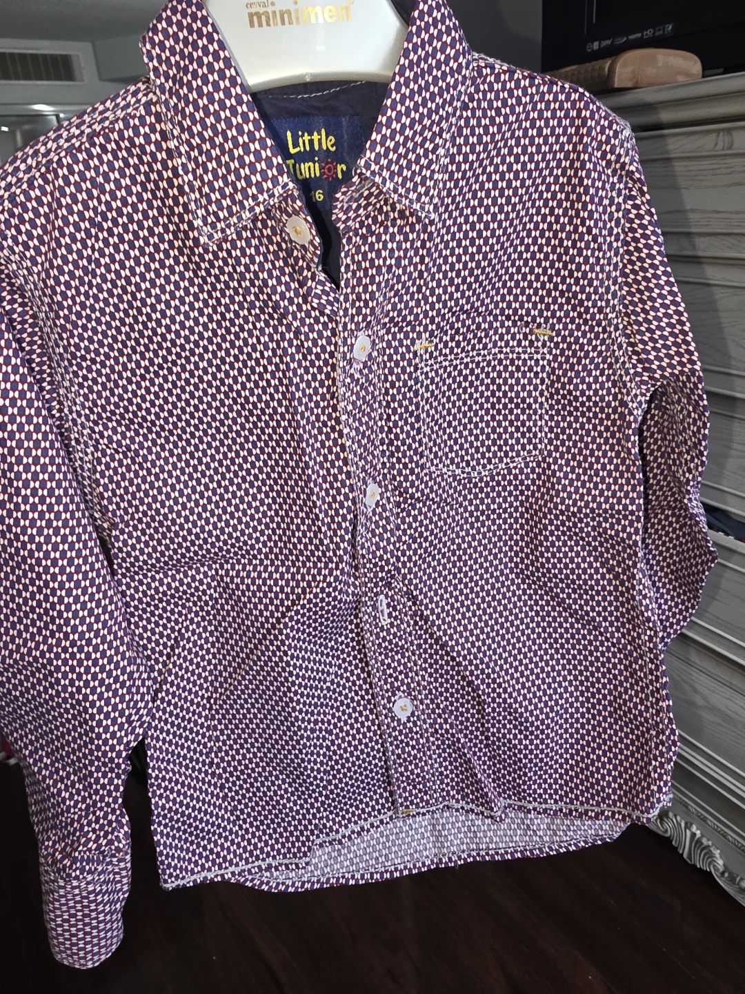 Little Junior Boys Button-Up Shirt and Jeans Set - Size 16