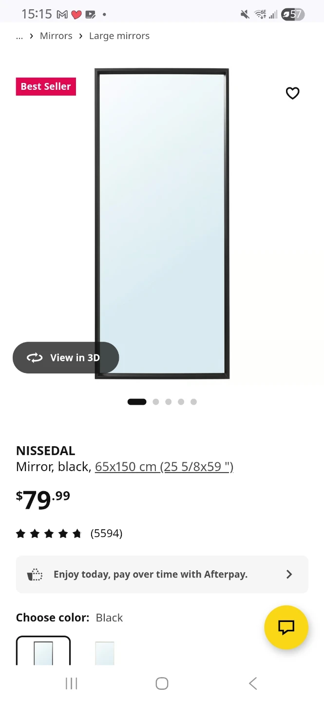 Stylish IKEA Big Mirror 65x150 cm (25 5/8x59 ") - photo 2