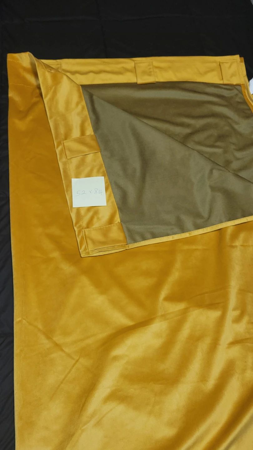 Yellow Velvet Curtain 52 x 84