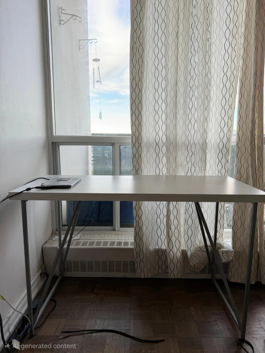 White Metal Frame Desk