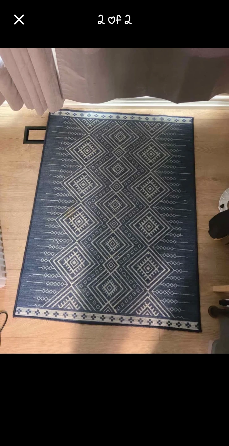Blue Geometric Area Rug