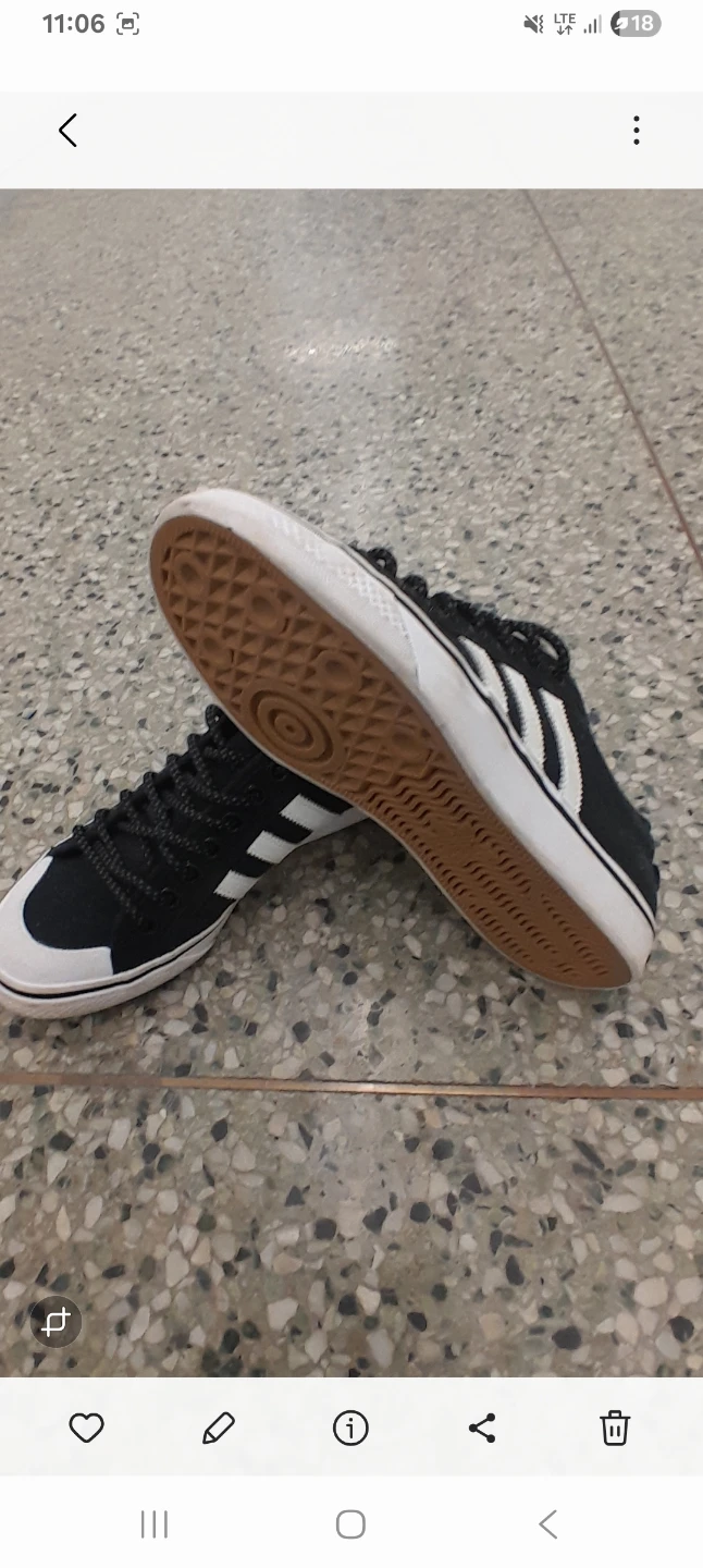 Adidas Black and White Sneakers Men's Size 8 - photo 2
