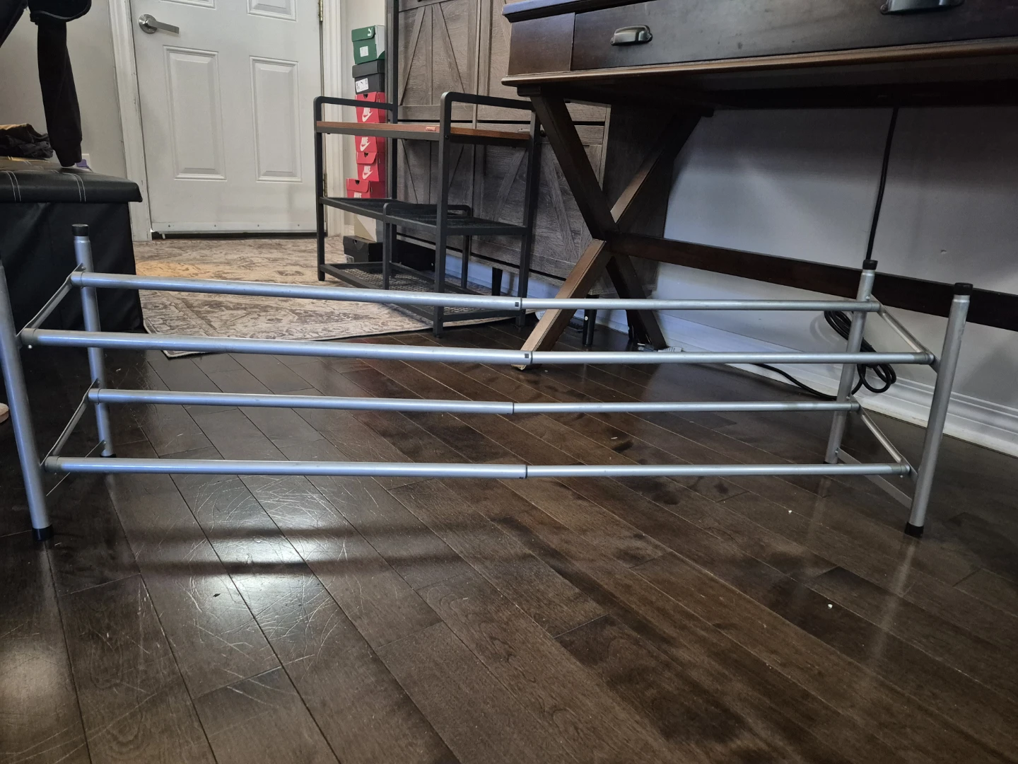 Silver 2Tier Shoe Rack, expandable