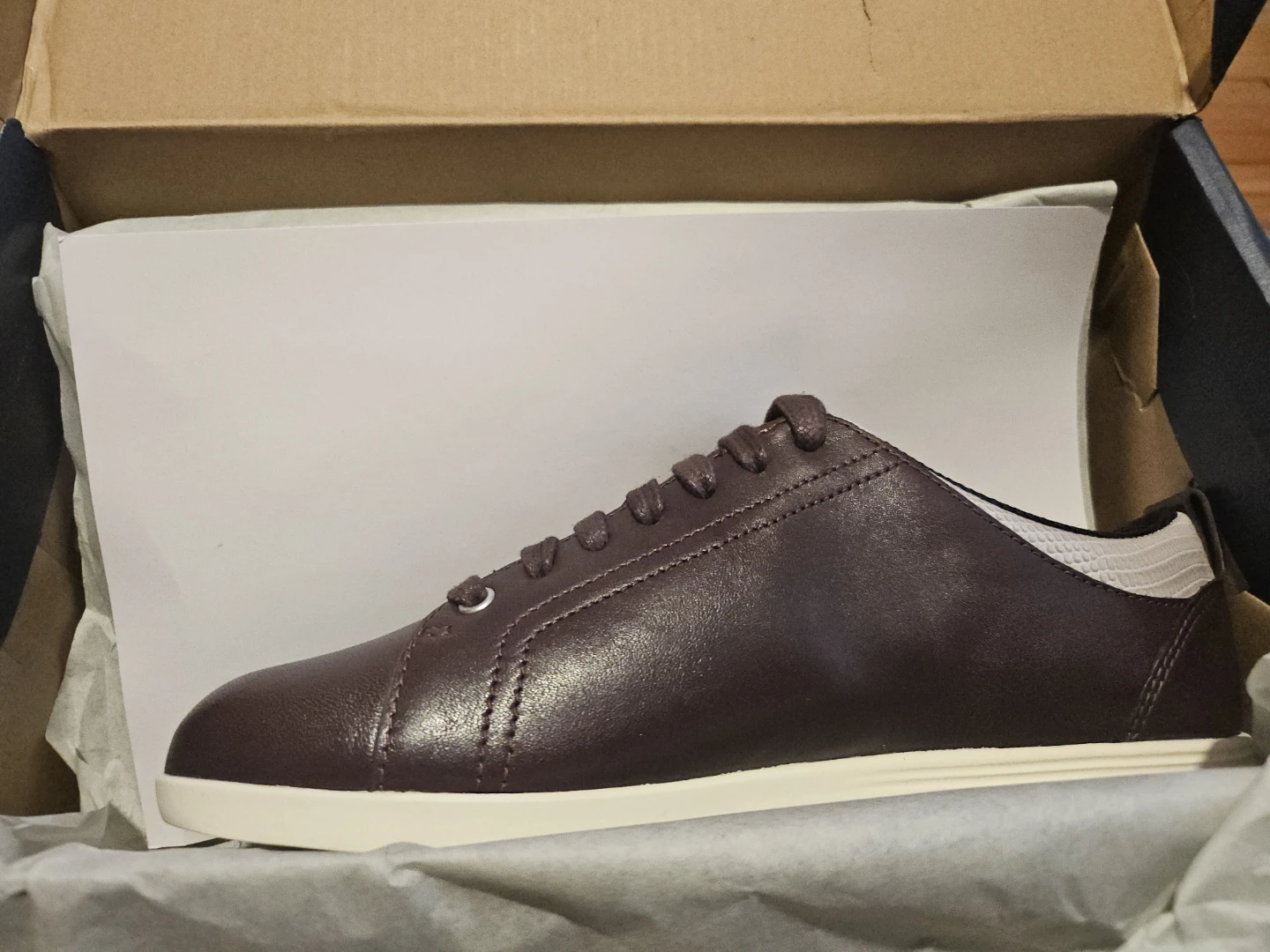 Cole Haan Men's Brown Leather Lace-Up Sneakers