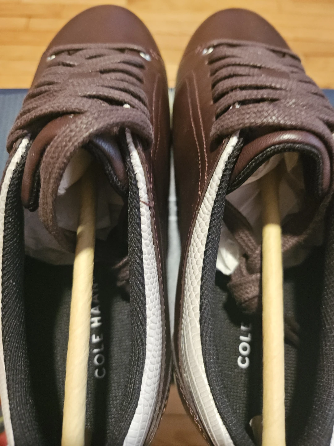 Cole Haan Men's Brown Leather Lace-Up Sneakers - photo 4