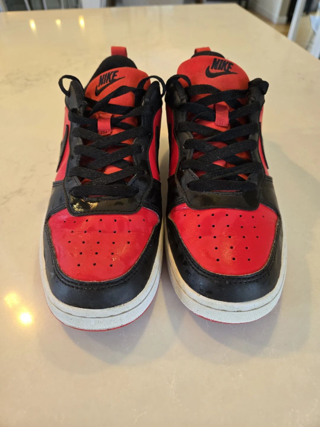 Nike Court Vision Low Men's Shoes Red Black Size 10