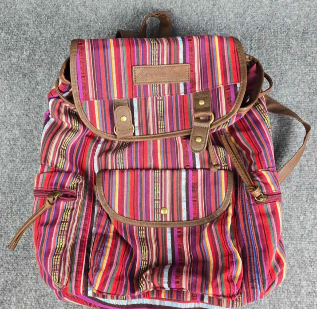 Striped Backpack
