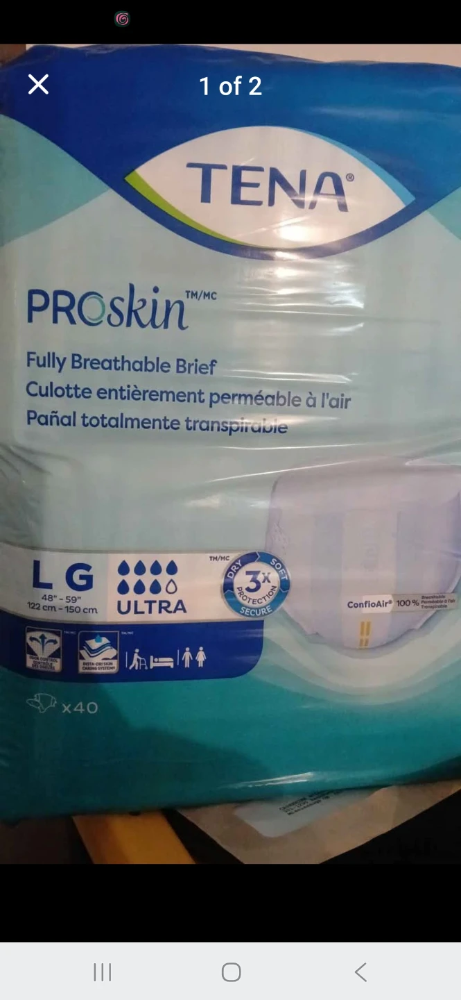 TENA ProSkin Ultra Large Fully Breathable Briefs - 40 Count