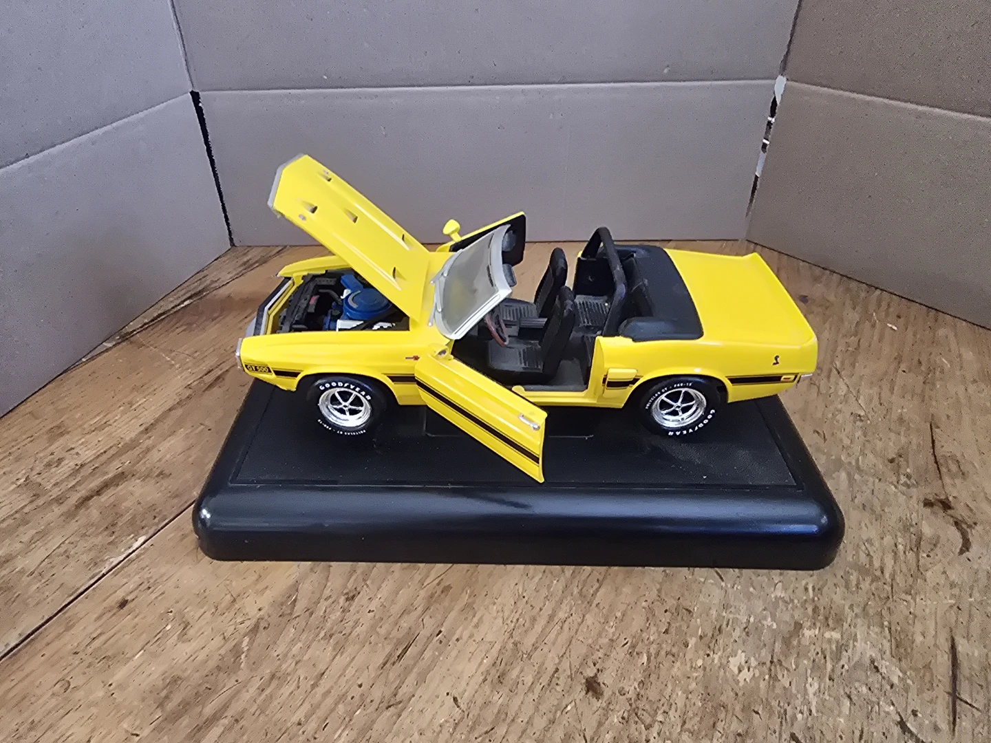 Yellow Convertible Model Car