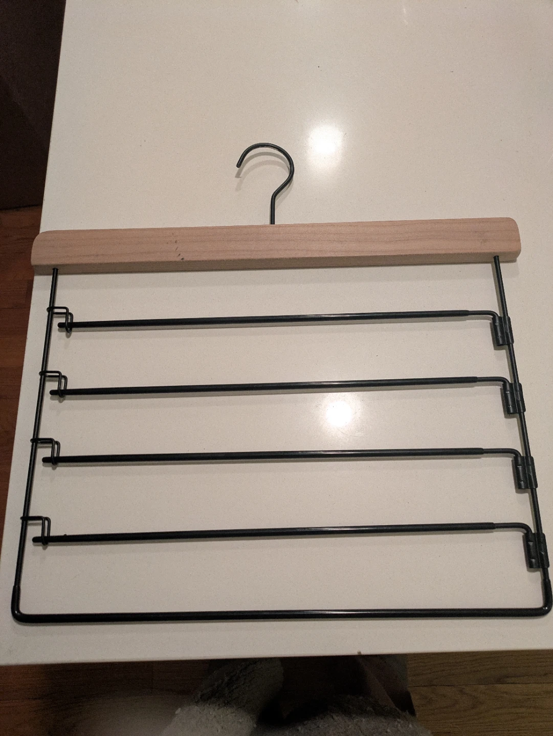 5-Tier Wooden Hanger for Pants/Scarves