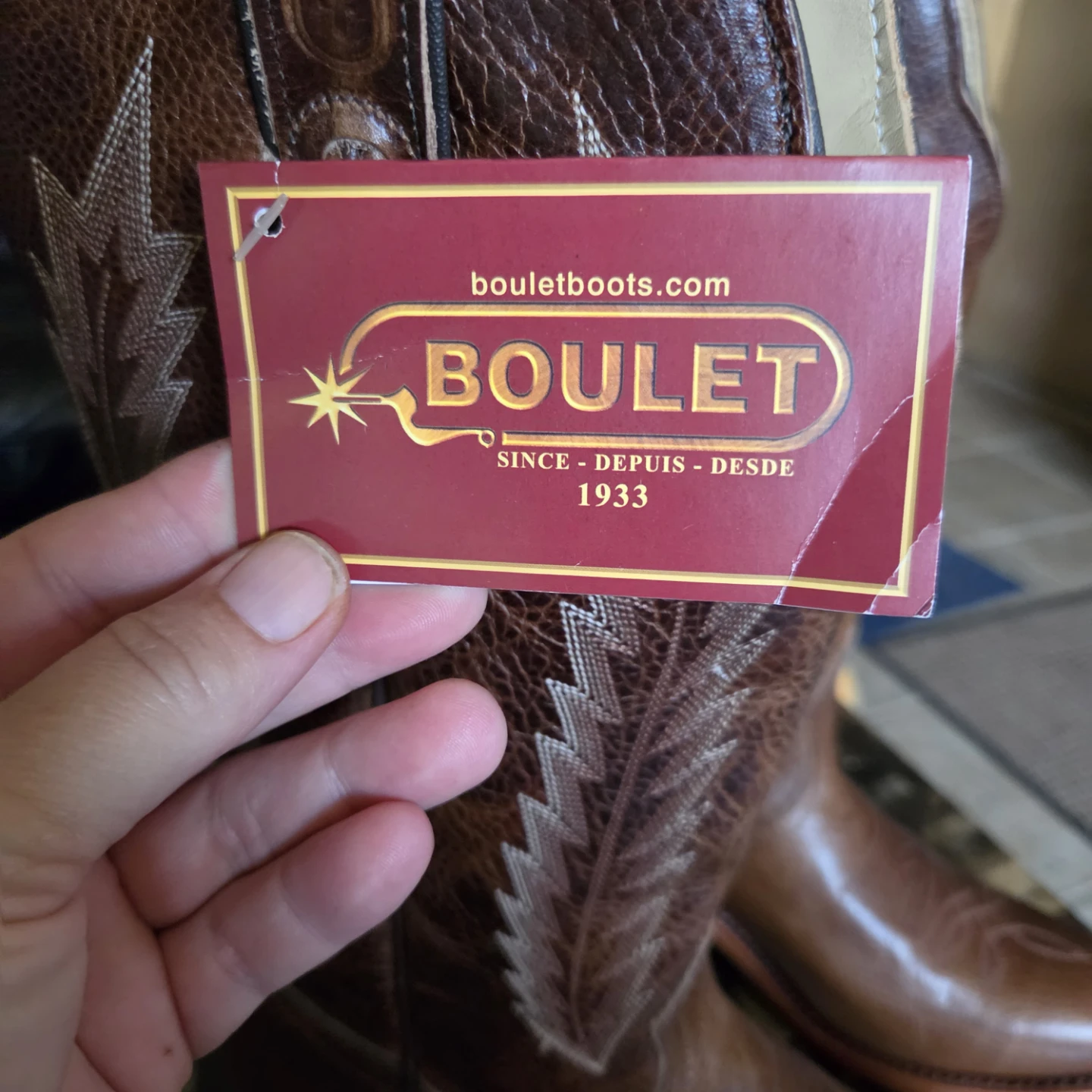Boulet Cowboy Boots - Size 7 1/2 C - Made in Canada - photo 2