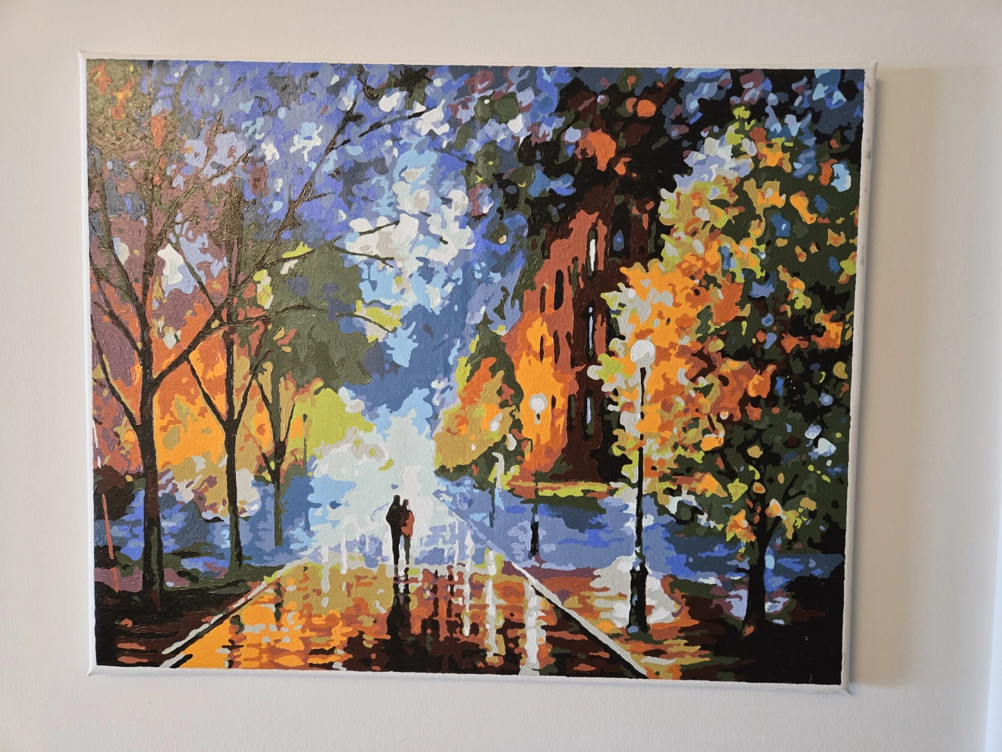 Paint by Numbers City Scene Canvas