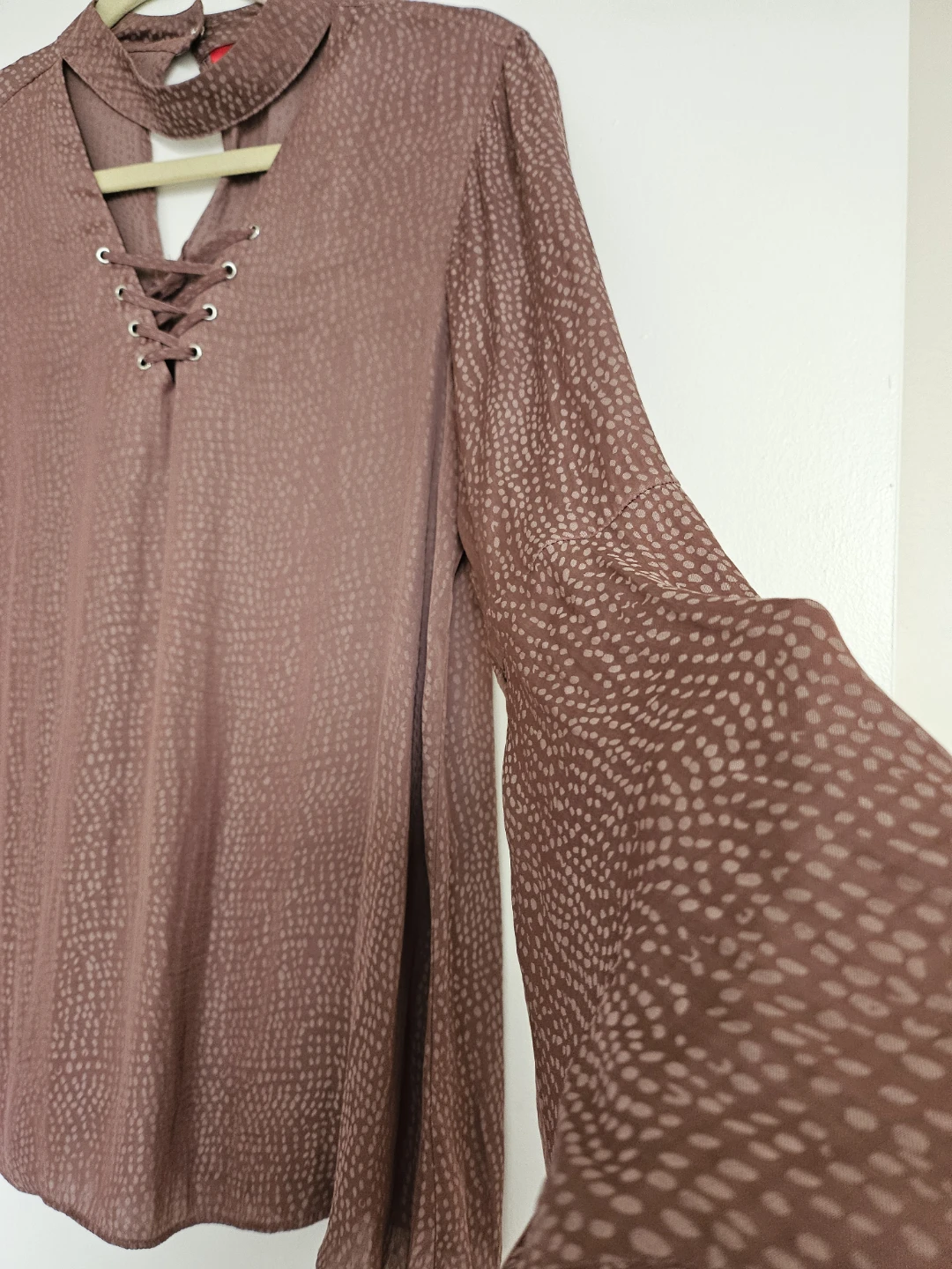 Jennifer Lopez Women's Mock Neck Lace-Up Blouse - photo 2
