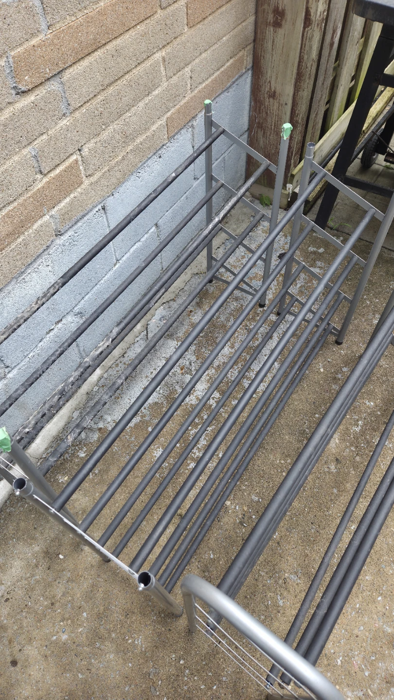Grey Metal 3-Tier Shoe Rack