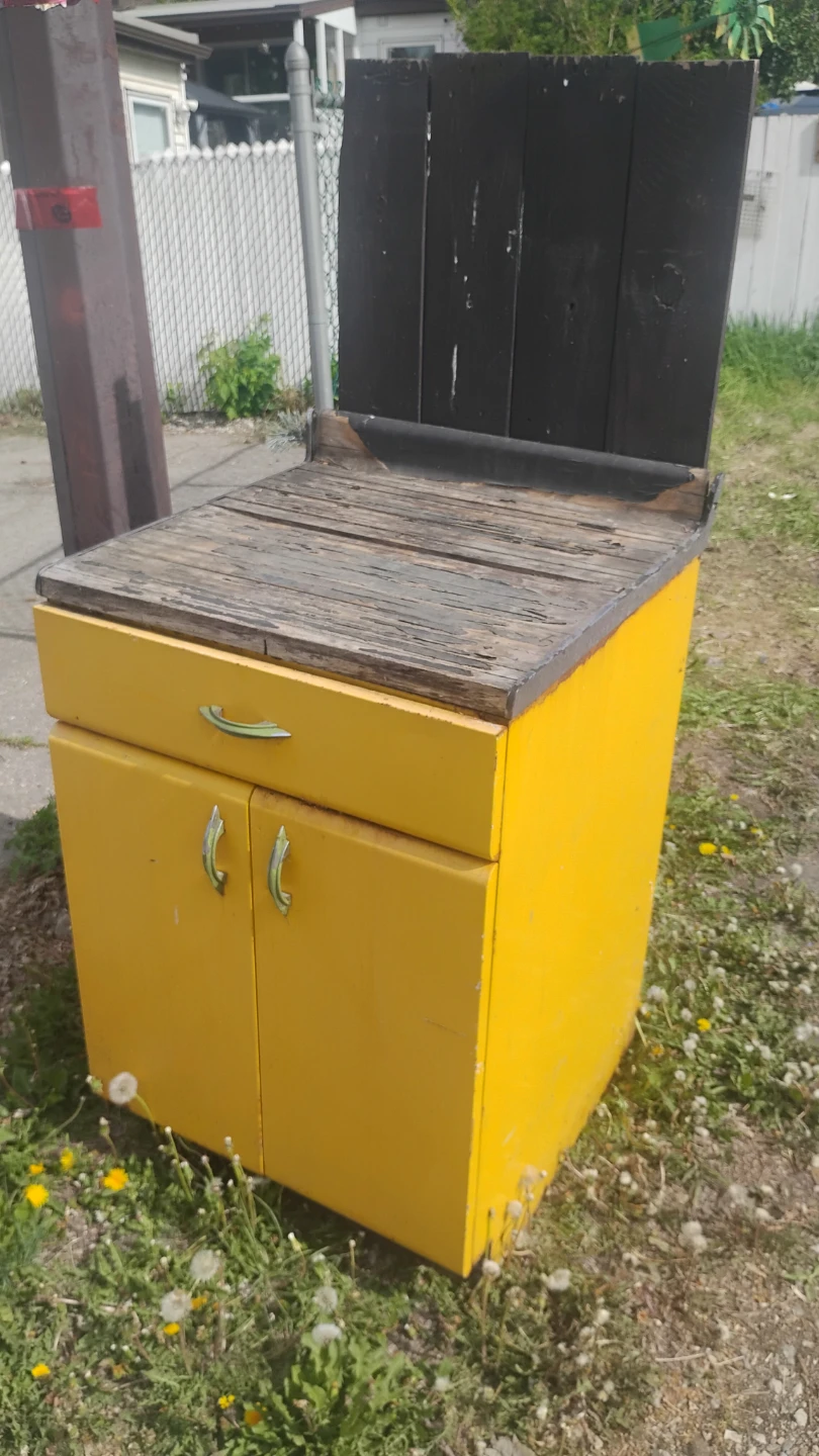 Yellow  metal Storage Cabinet