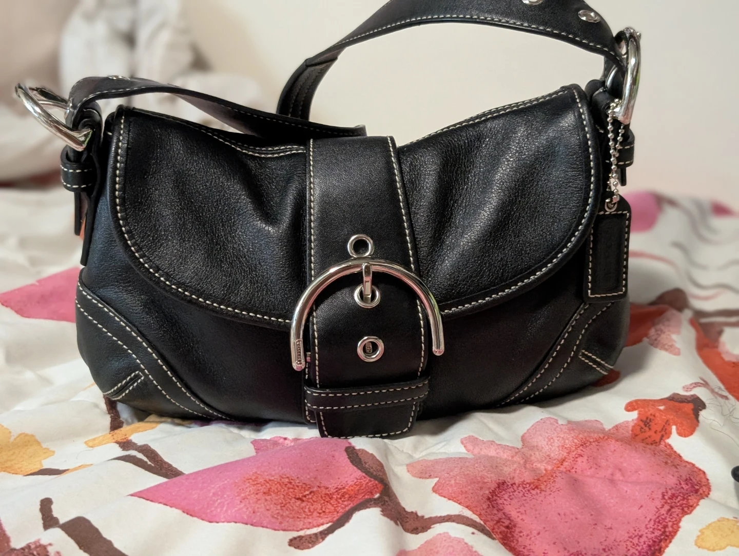 Coach black leather soho (small)