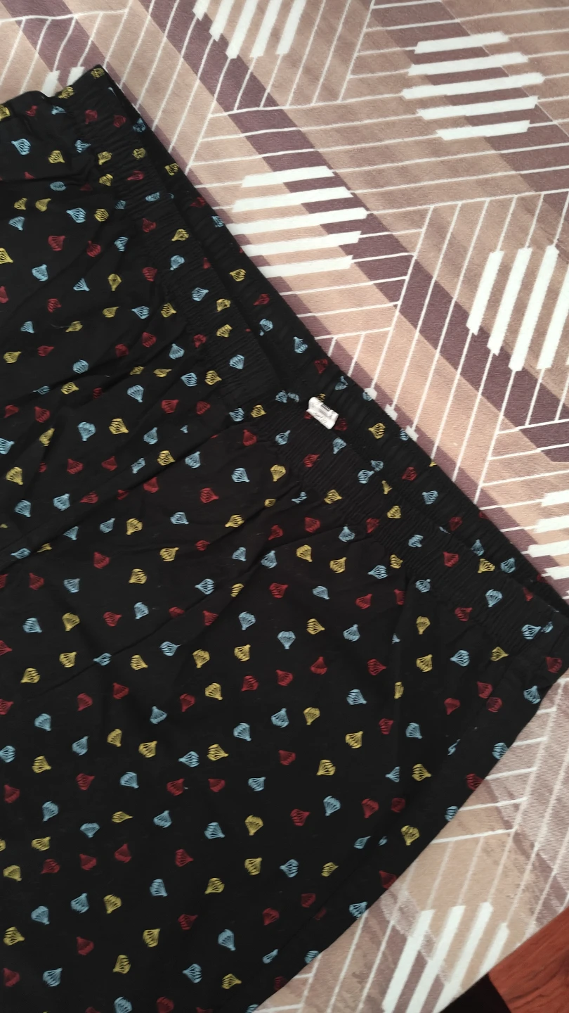 Black Pajama Pants with Diamond Pattern - photo 2