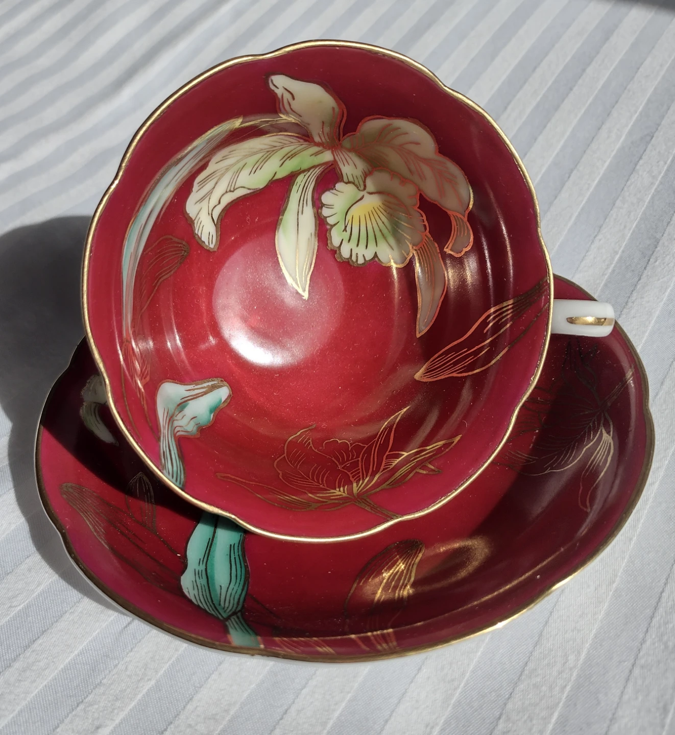 Wako China Teacup and Saucer - Occupied Japan - photo 2