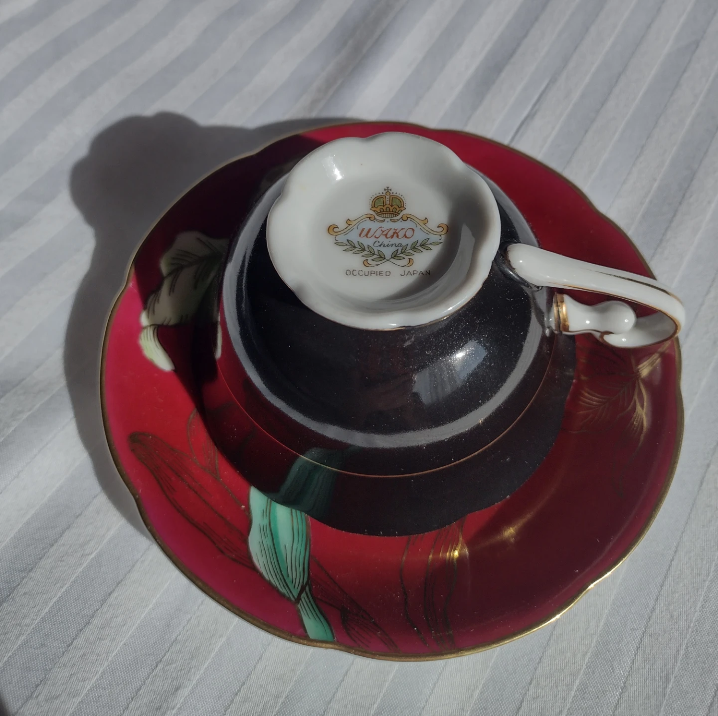 Wako China Teacup and Saucer - Occupied Japan - photo 4