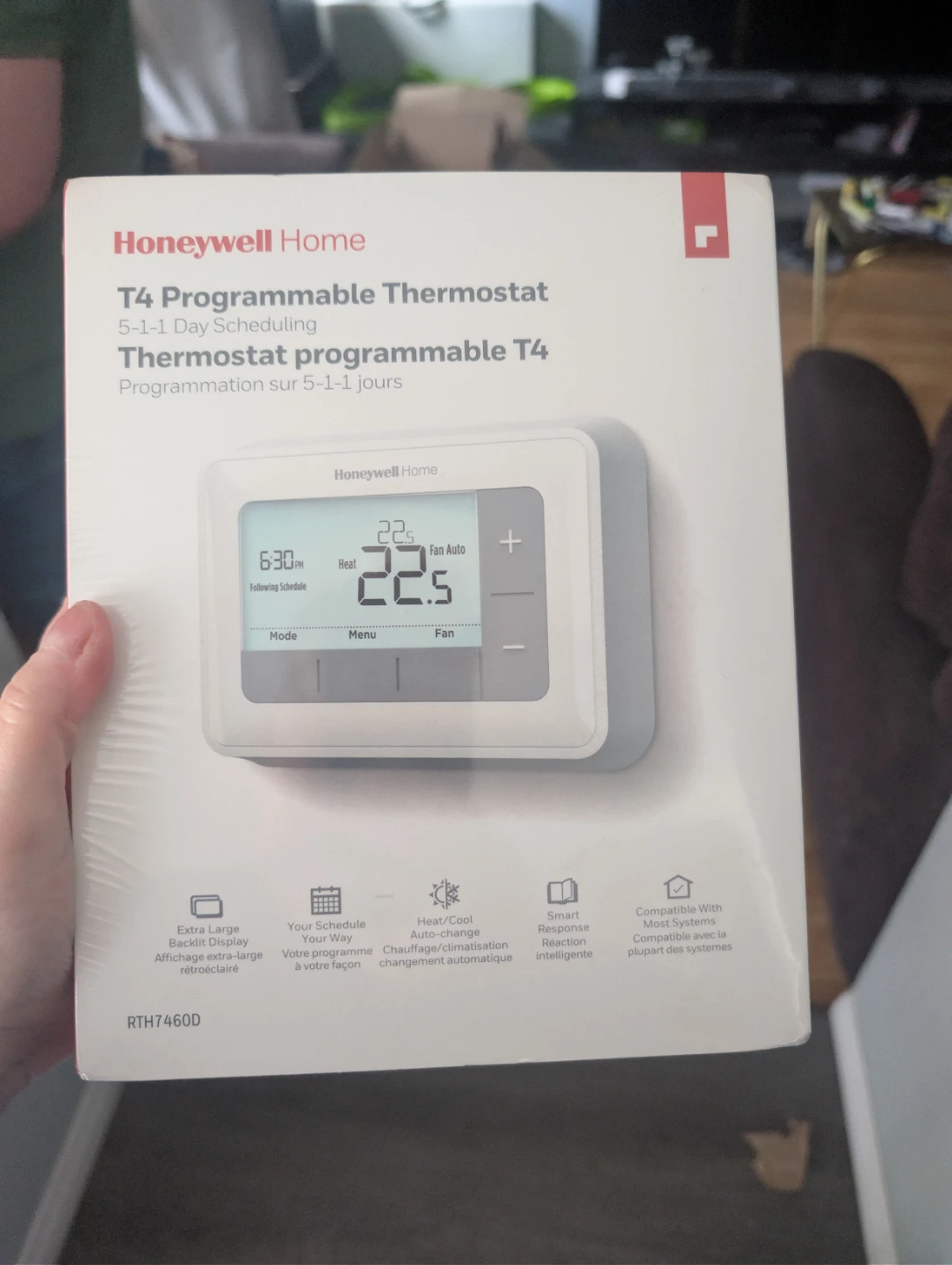 Honeywell Home T4 Programmable Thermostat RTH7460D