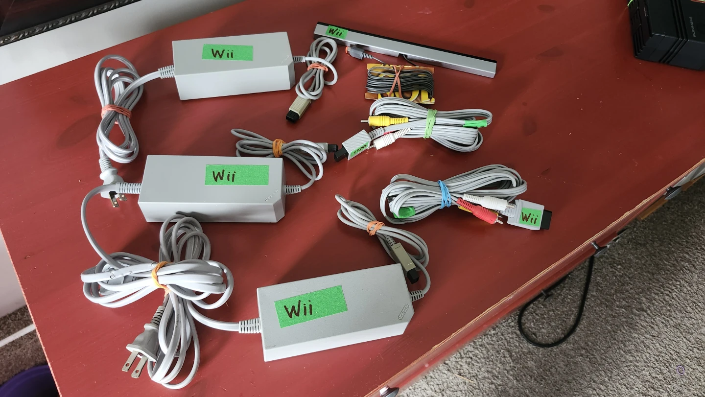 Nintendo Wii AC Adapters and Sensor Bar Bundle $40