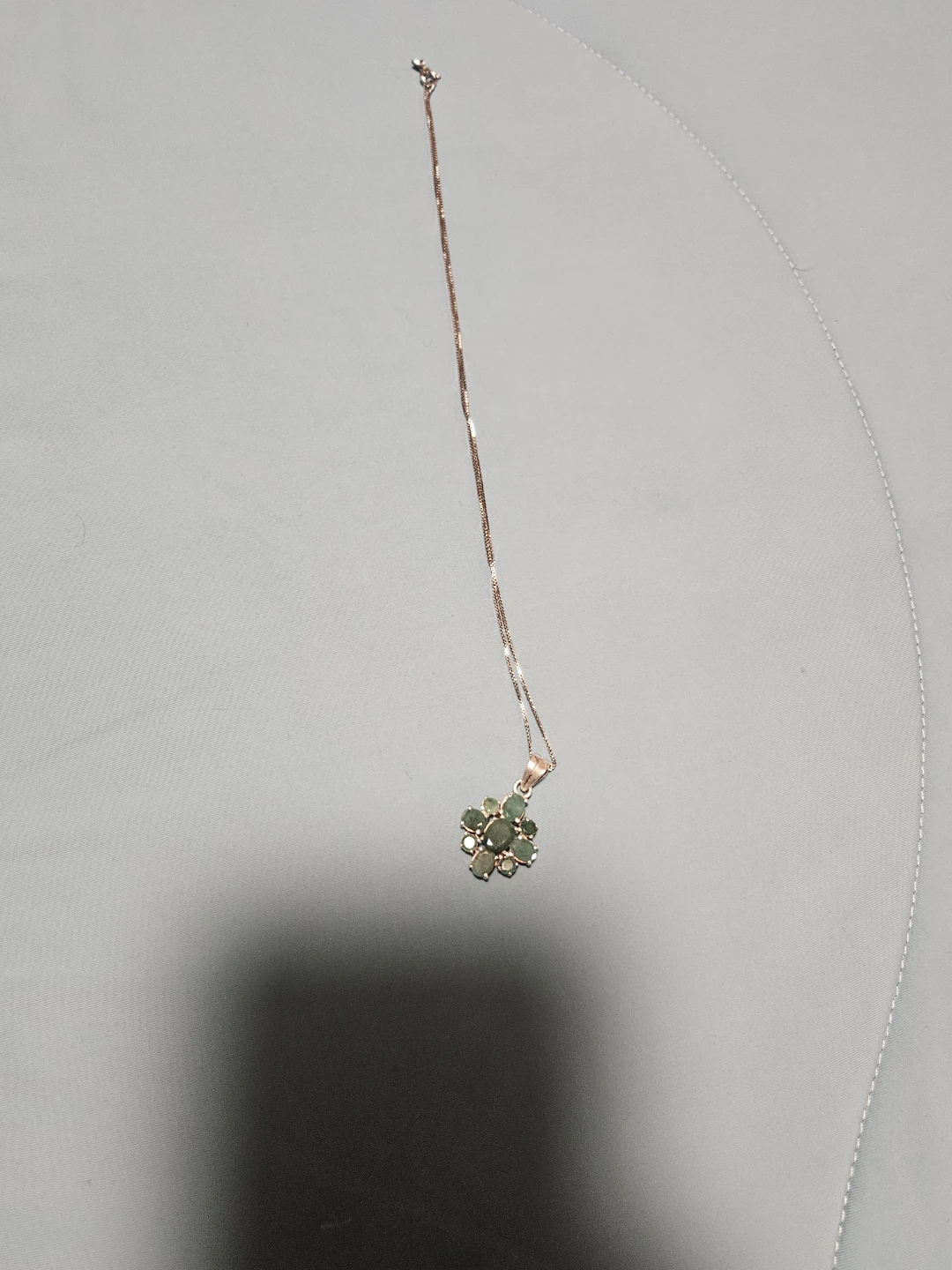 Emerald Cluster Pendant Necklace - photo 2