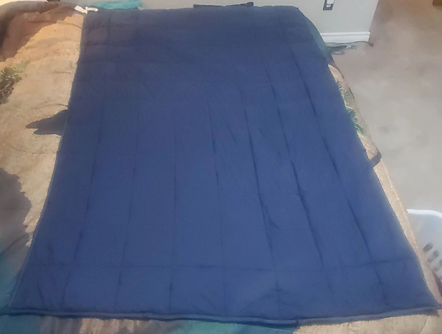 Blue weighted Quilted Blanket 15lbs - photo 2