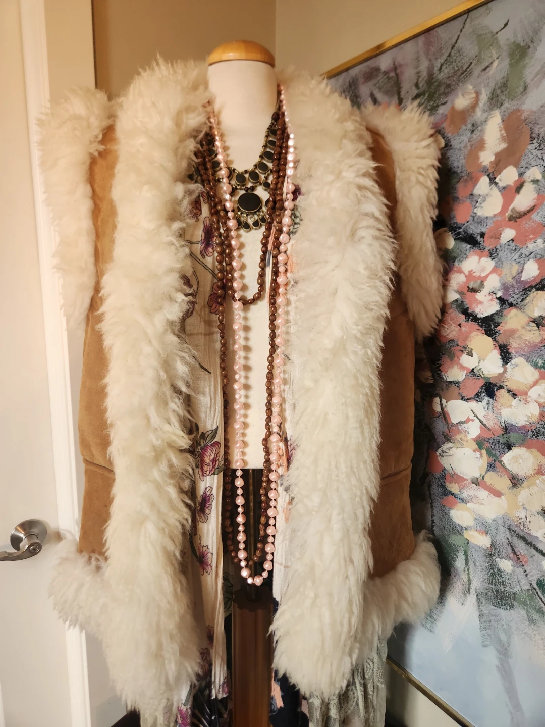 VINTAGE 1970S Shearling VEST