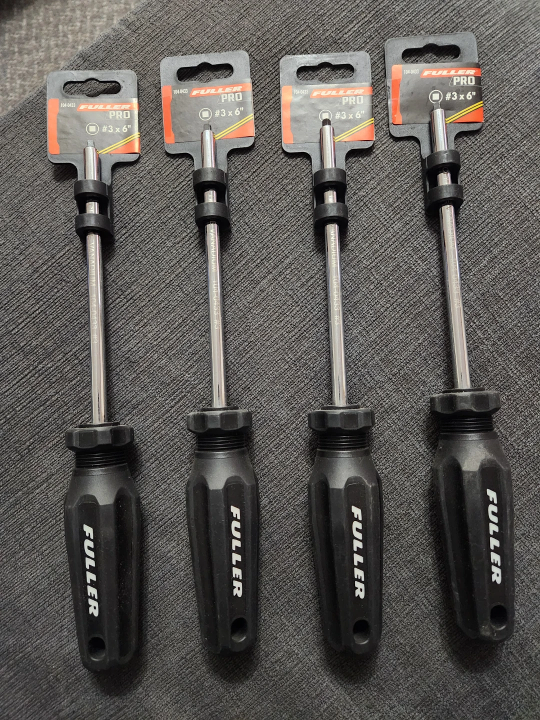 Fuller Pro Screwdrivers #3 x 6" - Set of 4