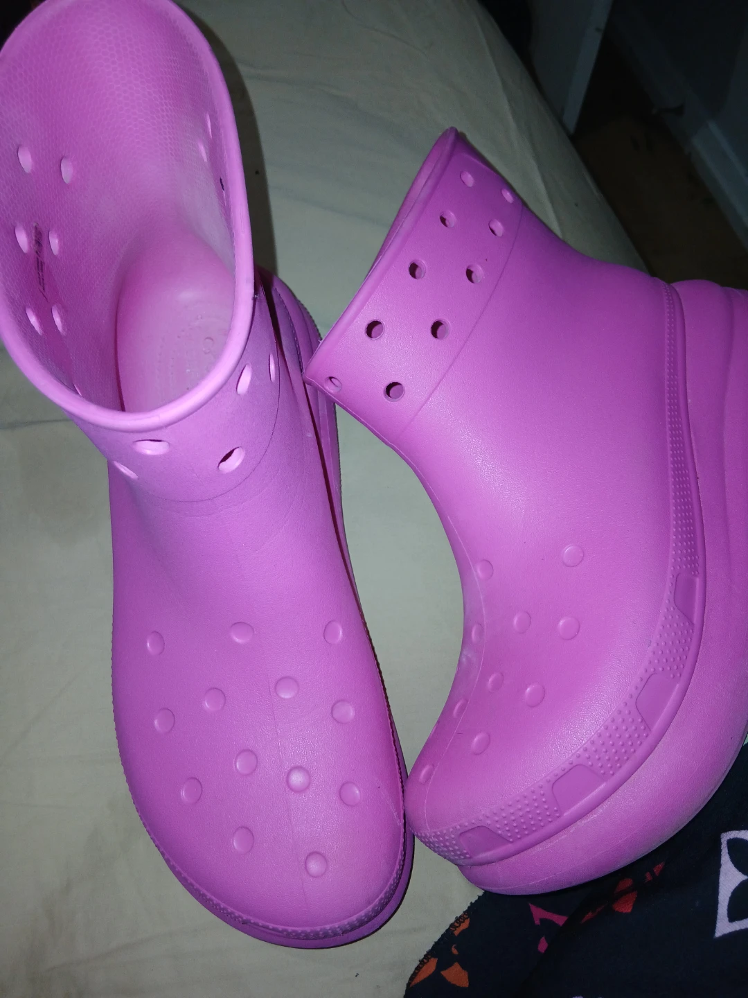 Pink Crocs Rain Boots