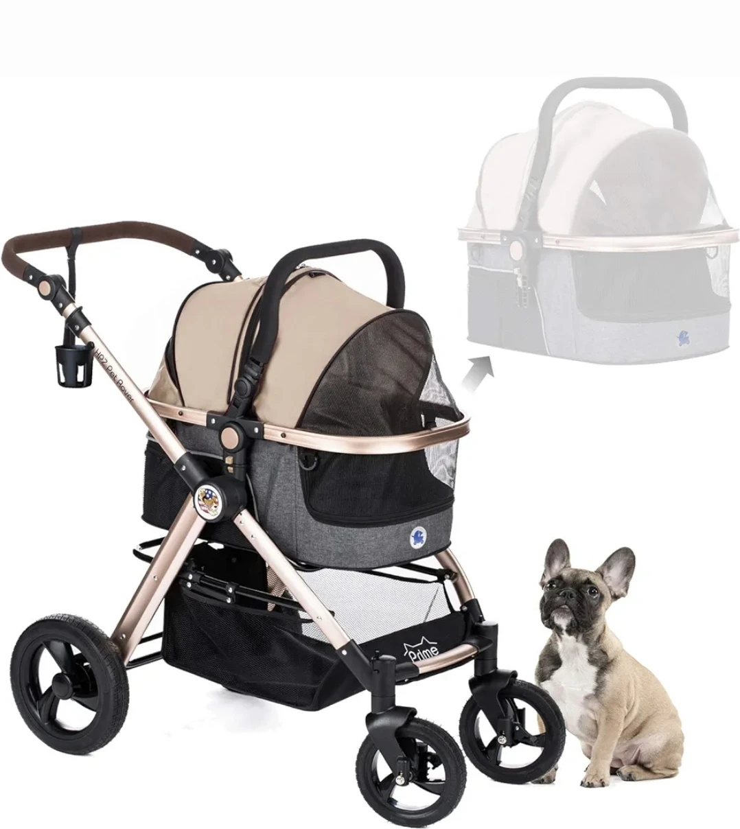 HPZ Pet Rover Prime 3 in 1 Dog Cat Stroller Carrier