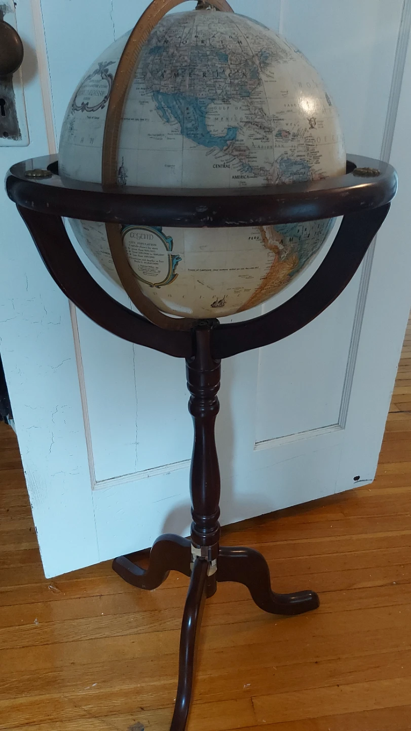 12 Inch Globe on Wooden Stand - photo 4